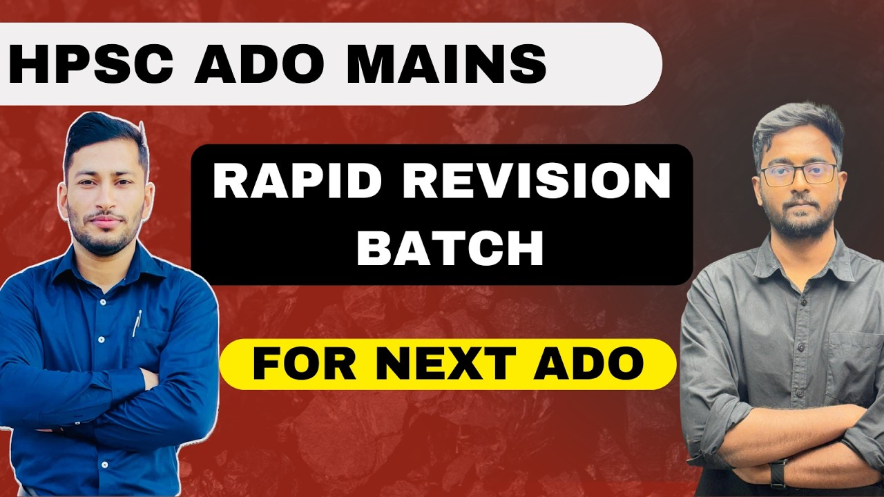 Haryana ADO Mains REVISION Batch