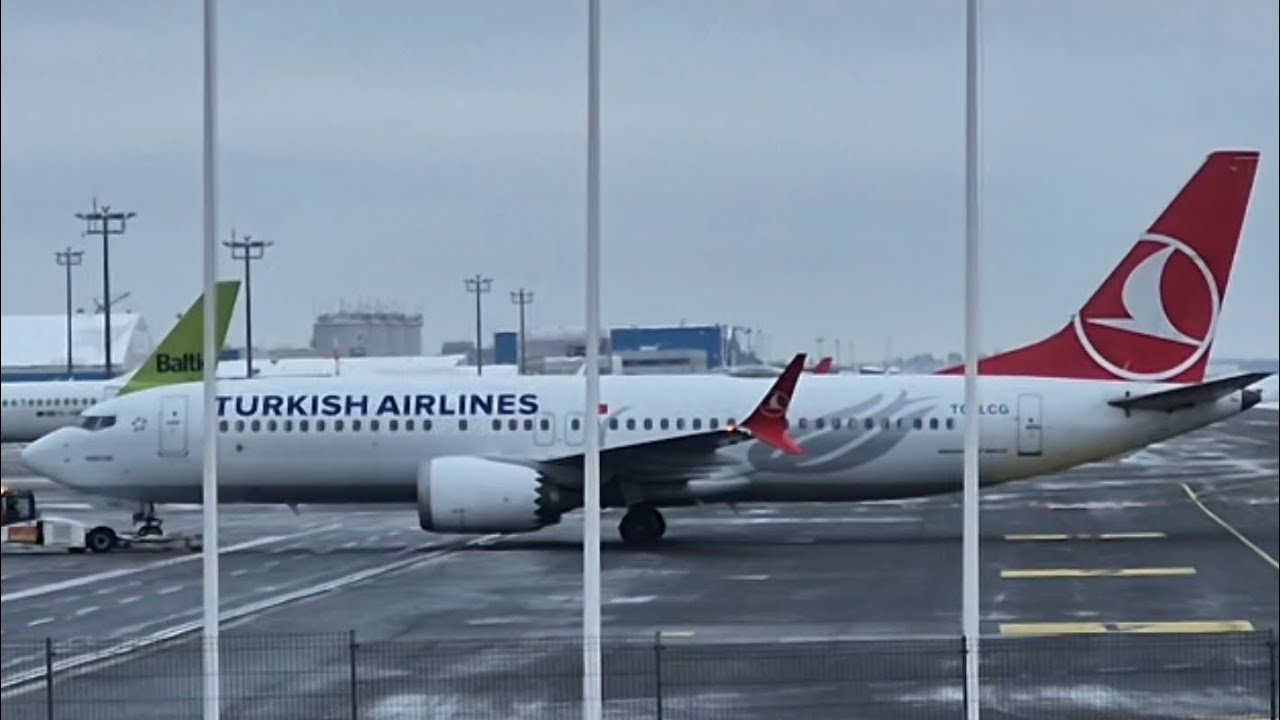 Turkish airlines, TK1421 leaving Tallinn
