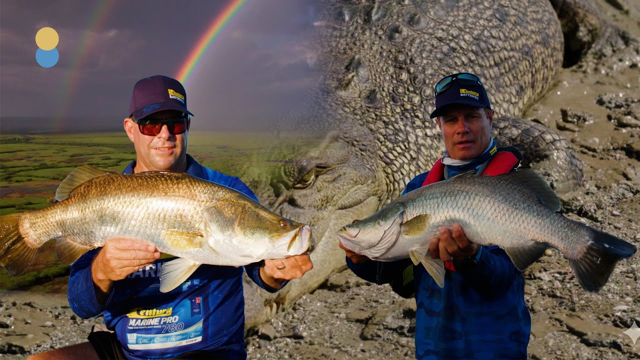 Explosive Barramundi Action. Fishing in the NT with big Crocs!