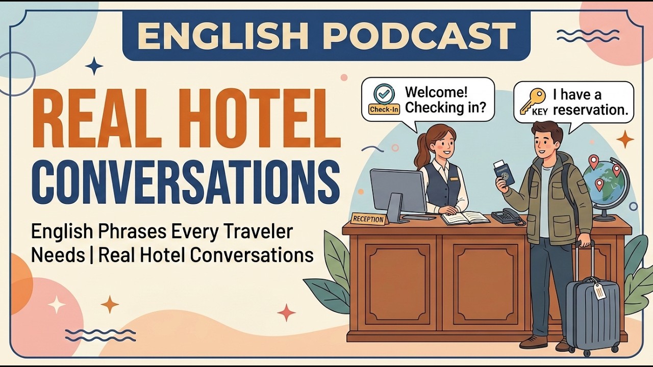 Real Hotel Conversations | English Phrases Every Traveler Needs | English Podcast