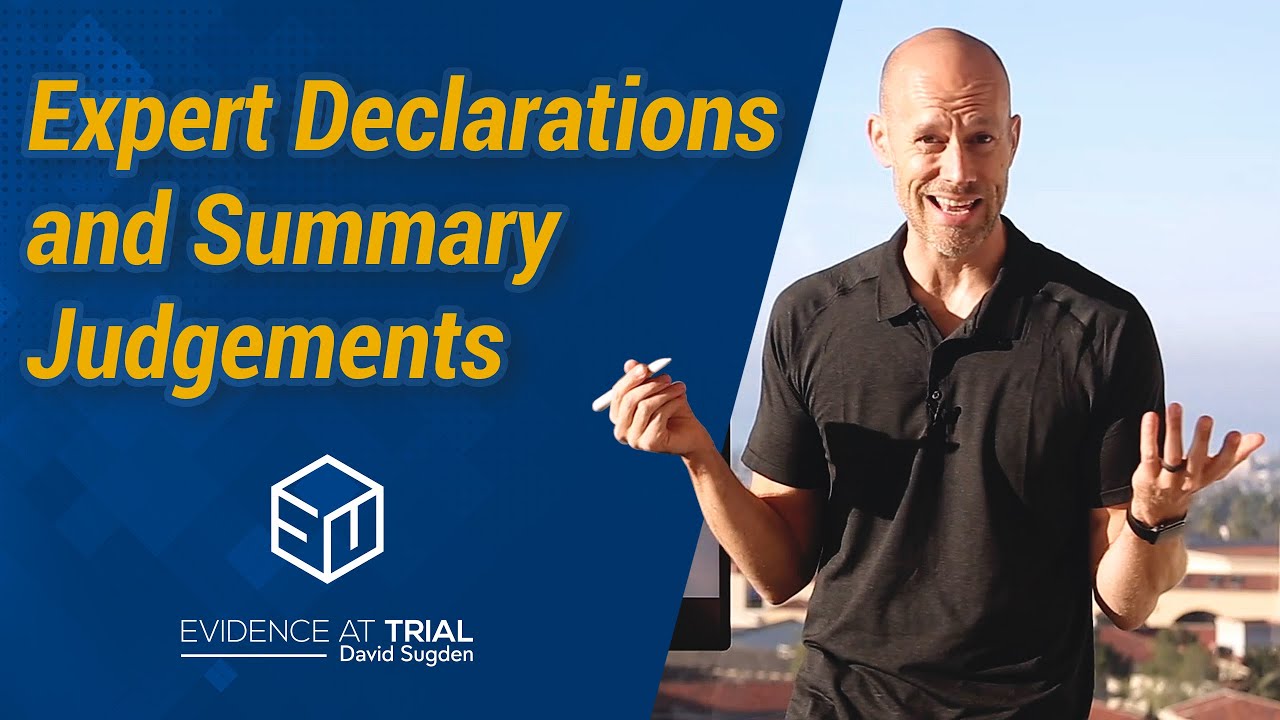 Expert Declarations and Summary Judgements -- Evidence at Trial