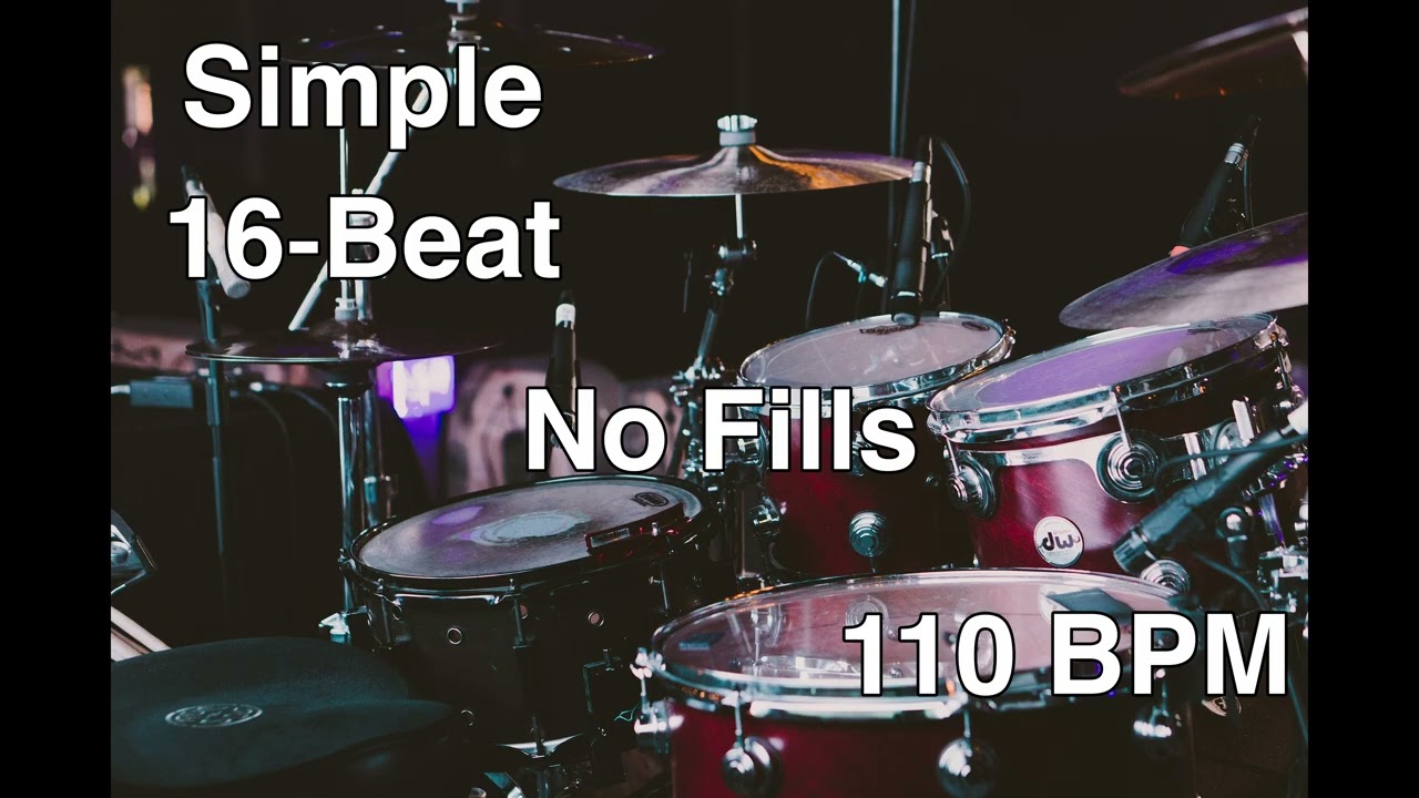 Simple 16-Beat Drum Loop | 110 BPM | No Fills