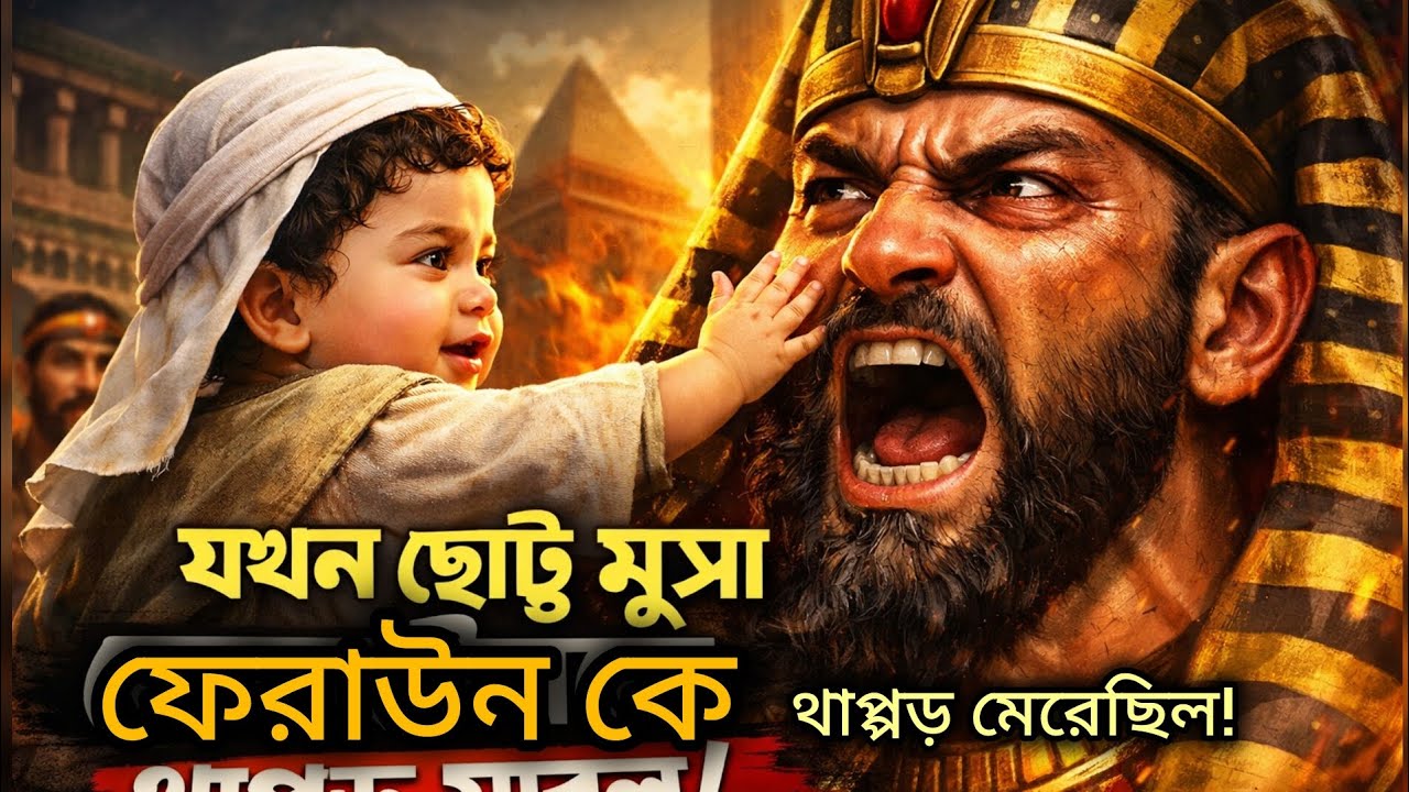 শিশু মূসা (আ.) ফেরাউনকে থাপ্পড় মারলেন! তারপর যা হলো…