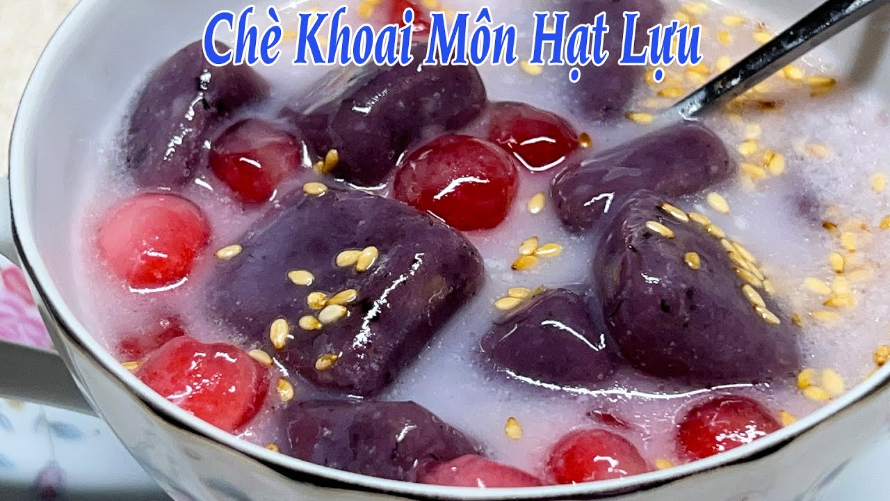 Chè Khoai Môn Hạt Lựu Nước Cốt Dừa - Taro Boba Coconut Milk Desert
