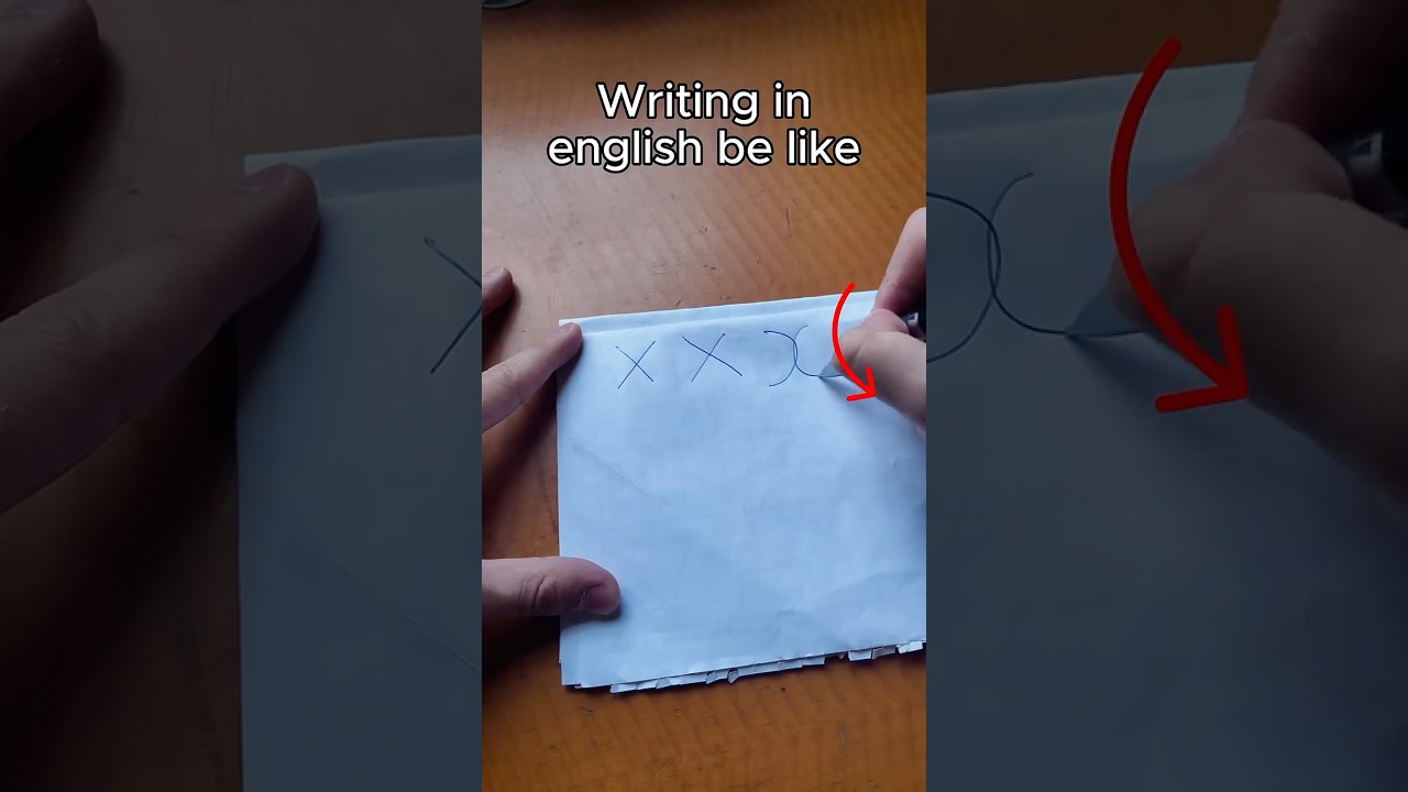 Writing in English vs writing in Chinese be like