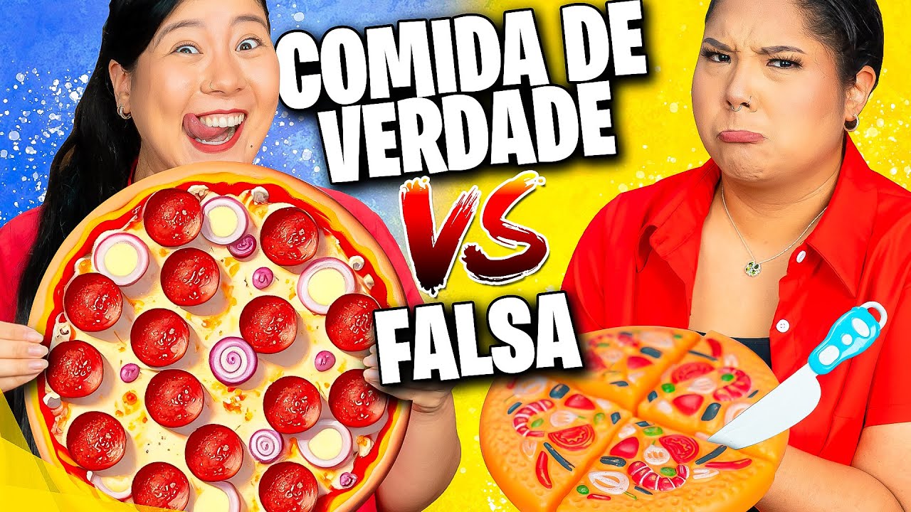 COMIDA DE VERDADE VS COMIDA DE MENTIRA | Blog das irmãs
