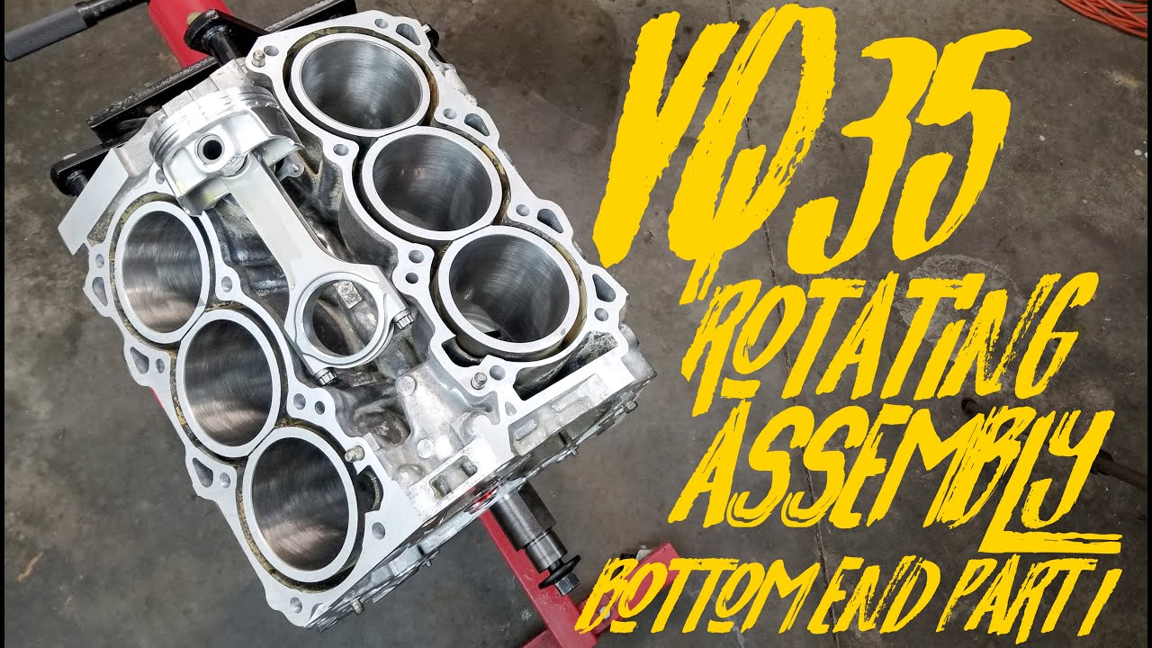 Установка поршня и вращающегося узла VQ35 | Сборка двигателя VQ35, часть 1