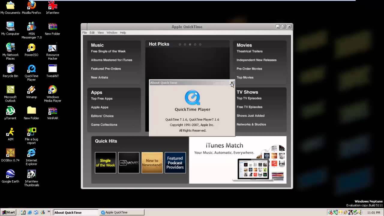 Windows Neptune in VMware Workstation.