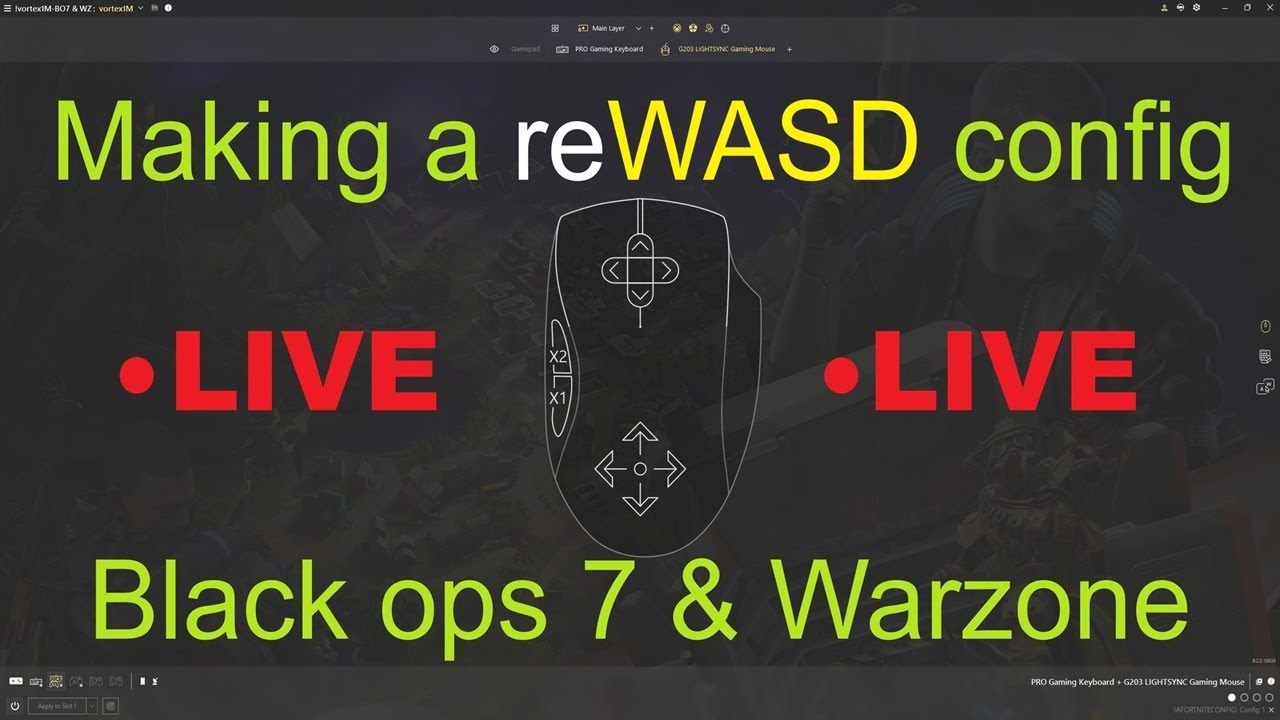 Making a reWASD config for Black Ops 7 and Warzone. Testing aim assist.