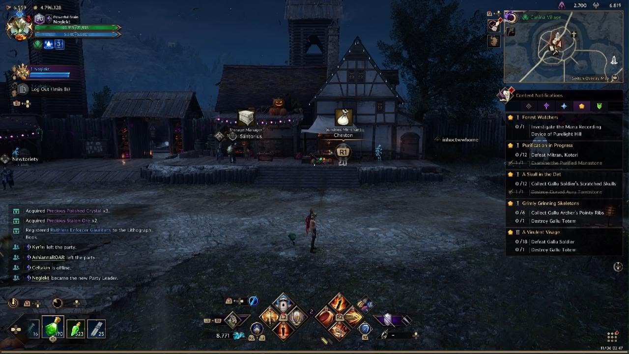 Throne and Liberty pouch open bug