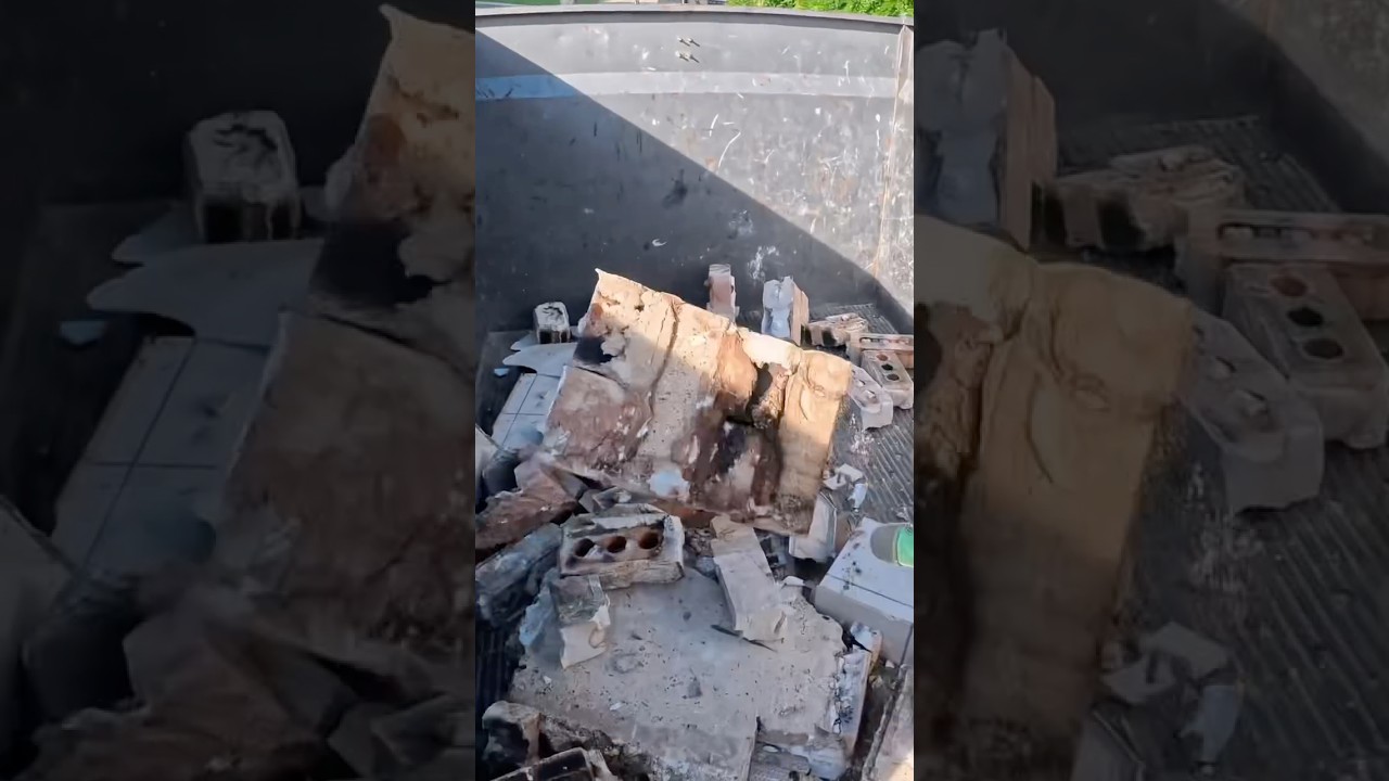 I DESTROYED THIS LADYS CUSTOM BUILT BBQ 💦🤤#rubbishremoval #junkremoval #dump #demolish