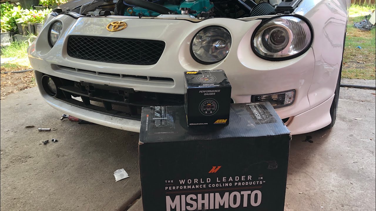Installing the universal Mishimoto MMOC-U oil cooler on the Celica GT-SIX