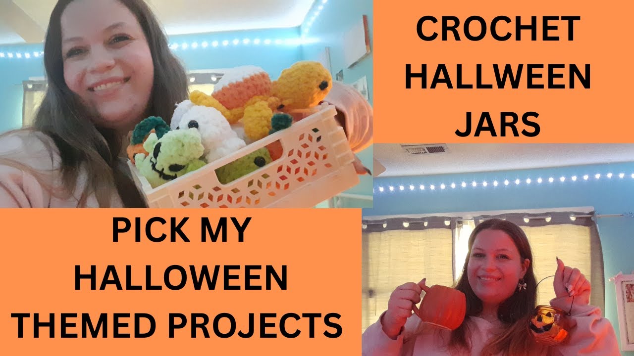 Halloween jars pick my crochet projects PT. 1