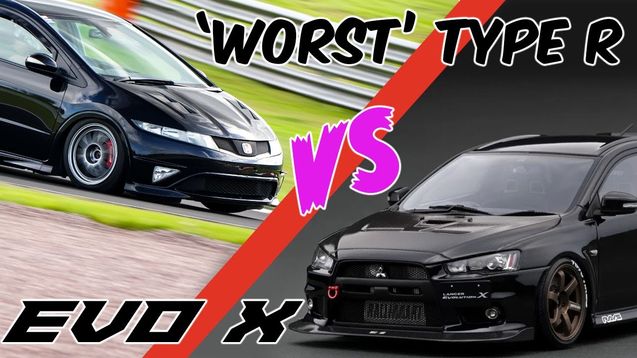 1 lap at Donington - Honda Civic FN2 type R vs Evo X
