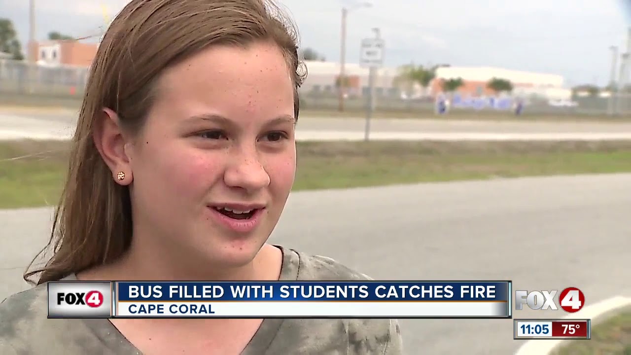 Middle school bus catches fire, parents not notified by school