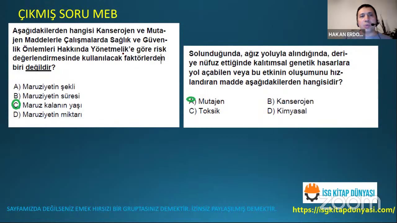 Kimyasal Risk Etmenleri Konu Anlatımı Ders 2- 2022