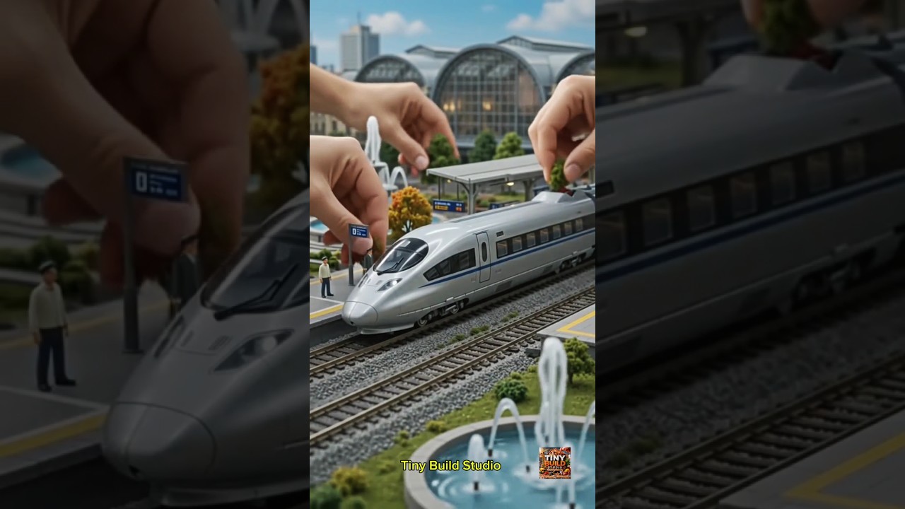 Building a Tiny Bullet Train Station from Scratch! 🚄