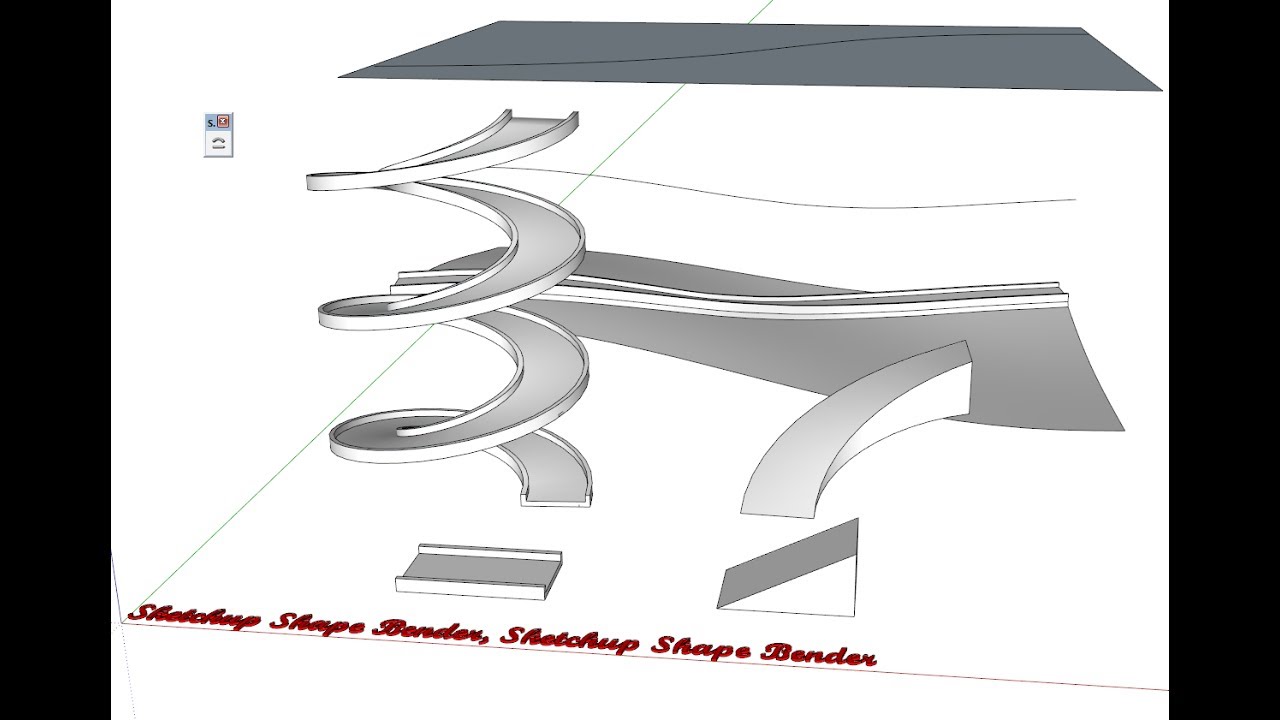 SketchUp tips_To Make Lamp, Road,Slope.스케치업 3차원 도로 및 슬로프 만들기