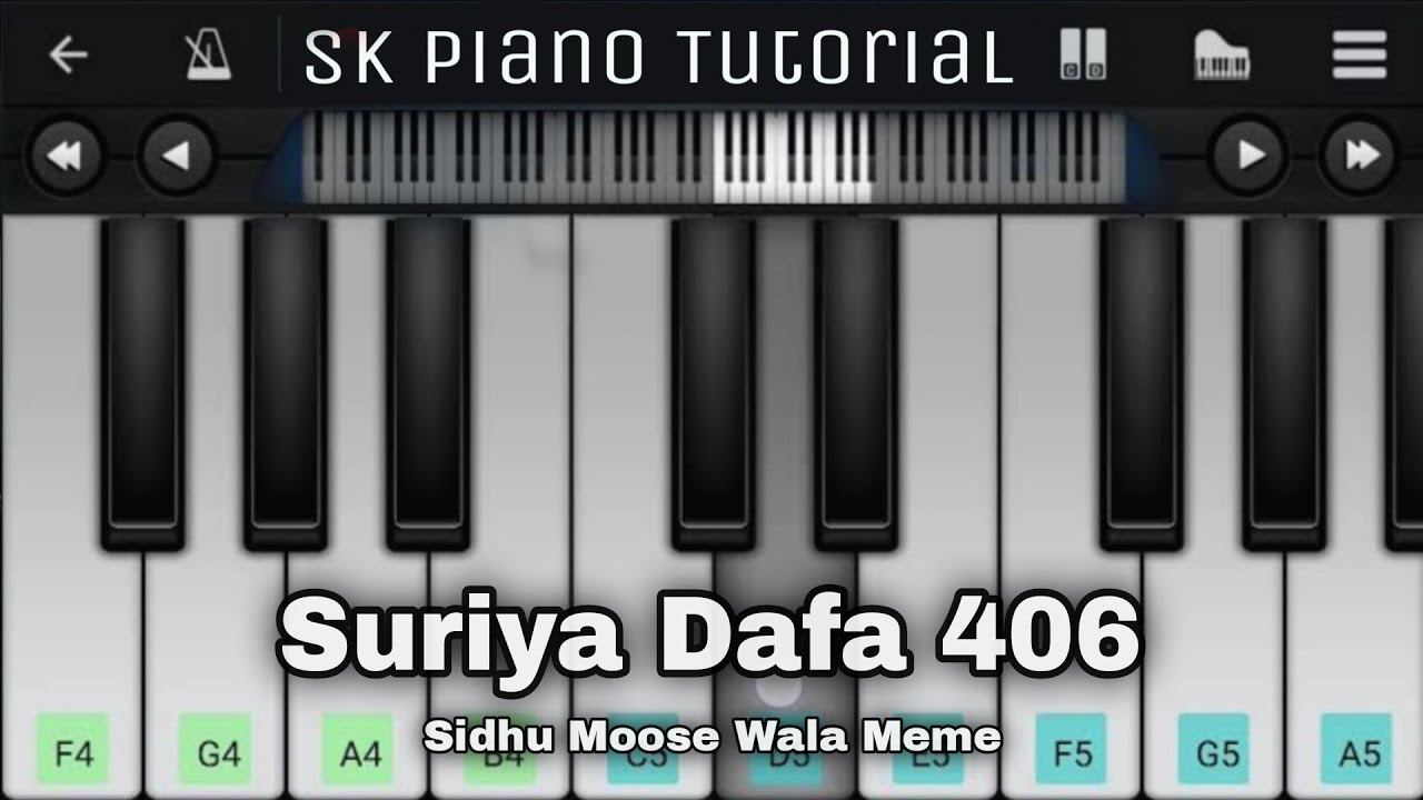 Suriya Dafa 406 - Sidhu Moose Wala Meme | EASY Piano Tutorial