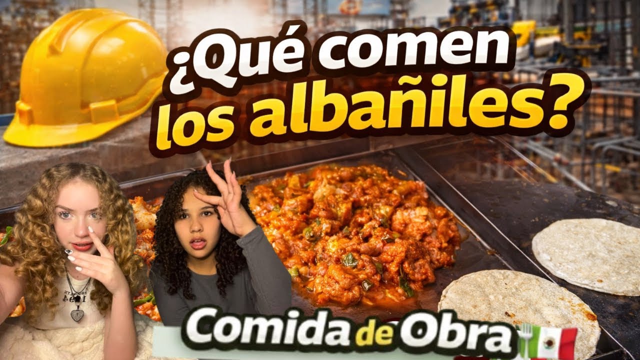 Niñas reaccionan a lo que comen los albañiles 😱😂