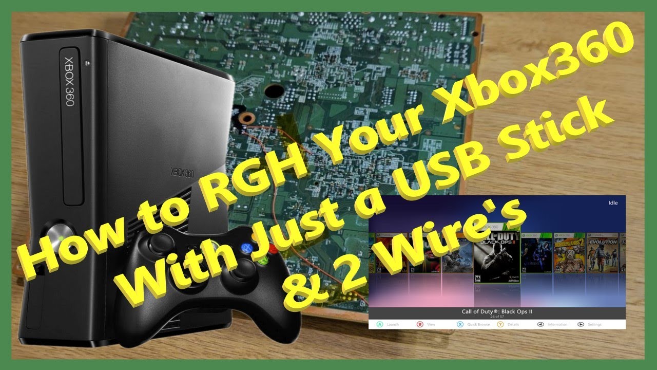 How to mod - RGH an Xbox 360 with just a USB stick & two wires! Trinity