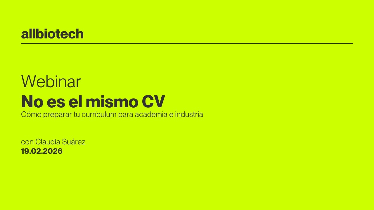 Webinar - No es el mismo CV. Cómo preparar tu currículo para academia e industria