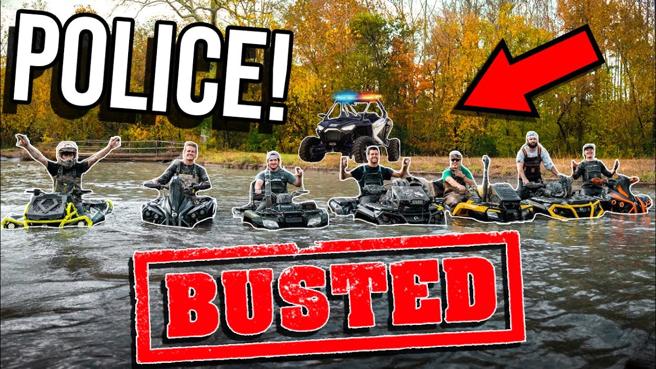 Abandoned GOLF COURSE on FOUR WHEELERS! *COPS BUST US*