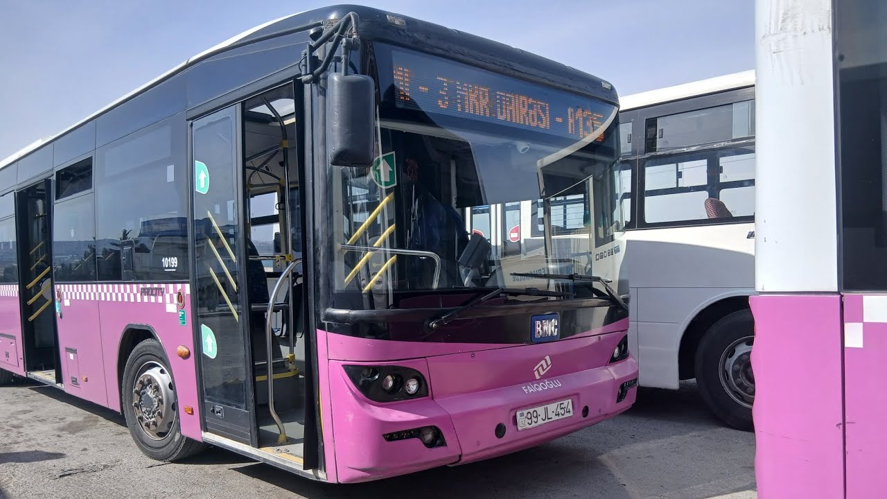 Bakı | 135 ilə Memar Əcəmi m/st - Bakı Mühəndislik Universiteti Arası Avtobusla Səyahət