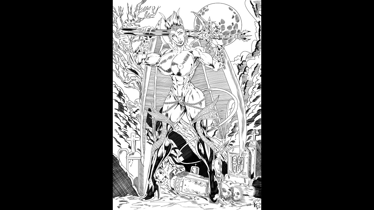 Jen-Tai: The vampire dark elf - inks.