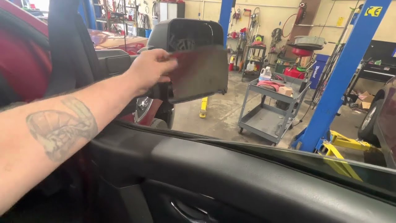 2000 Nissan titan XD passenger door panel, removal, and mirror replacement