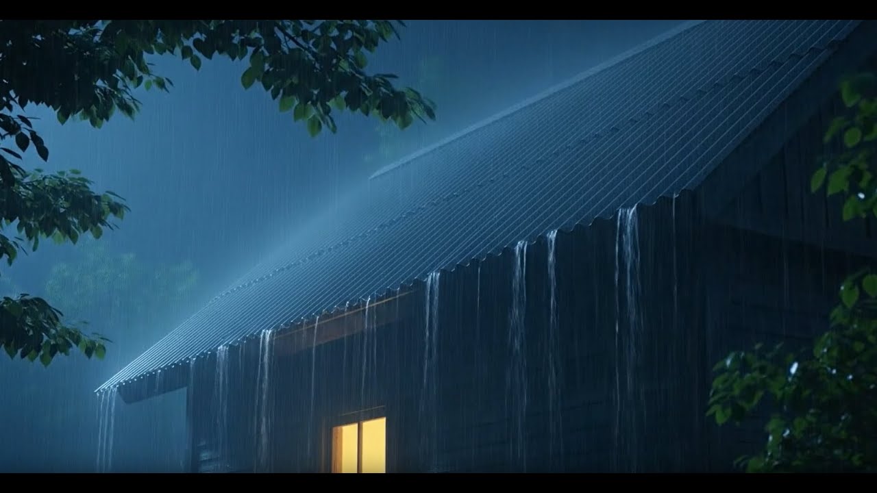 Heavy Rain Sounds for Sleeping ⛈️ Instantly Fall Asleep with Rain at Night