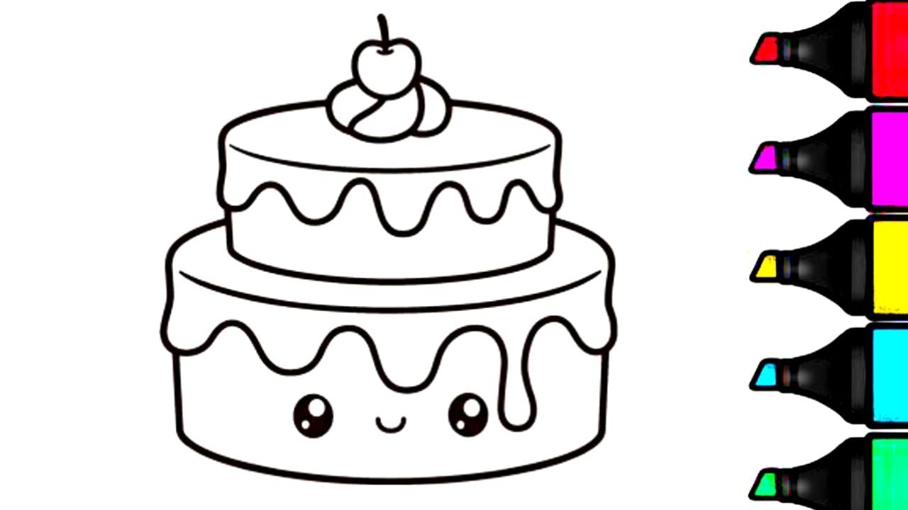 Birthday special cake drawing || how to draw cake drawing for beginner || cake drawing easy By Aysha