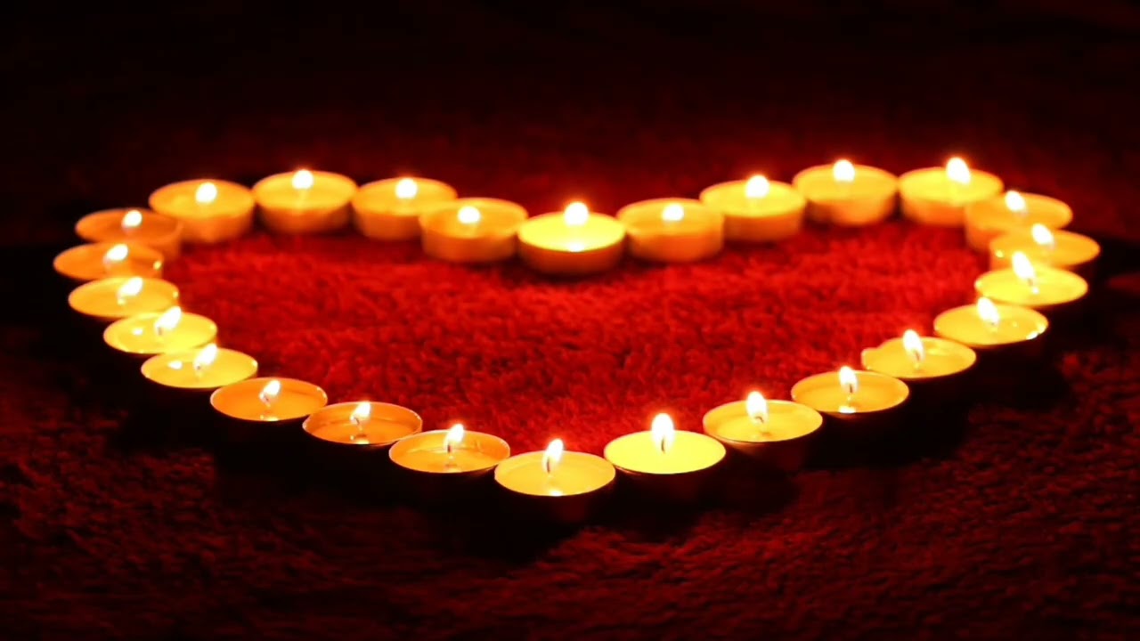 Romantic Candle Flame & Love Heart Ambience | Relaxing Candlelight for Love & Calm