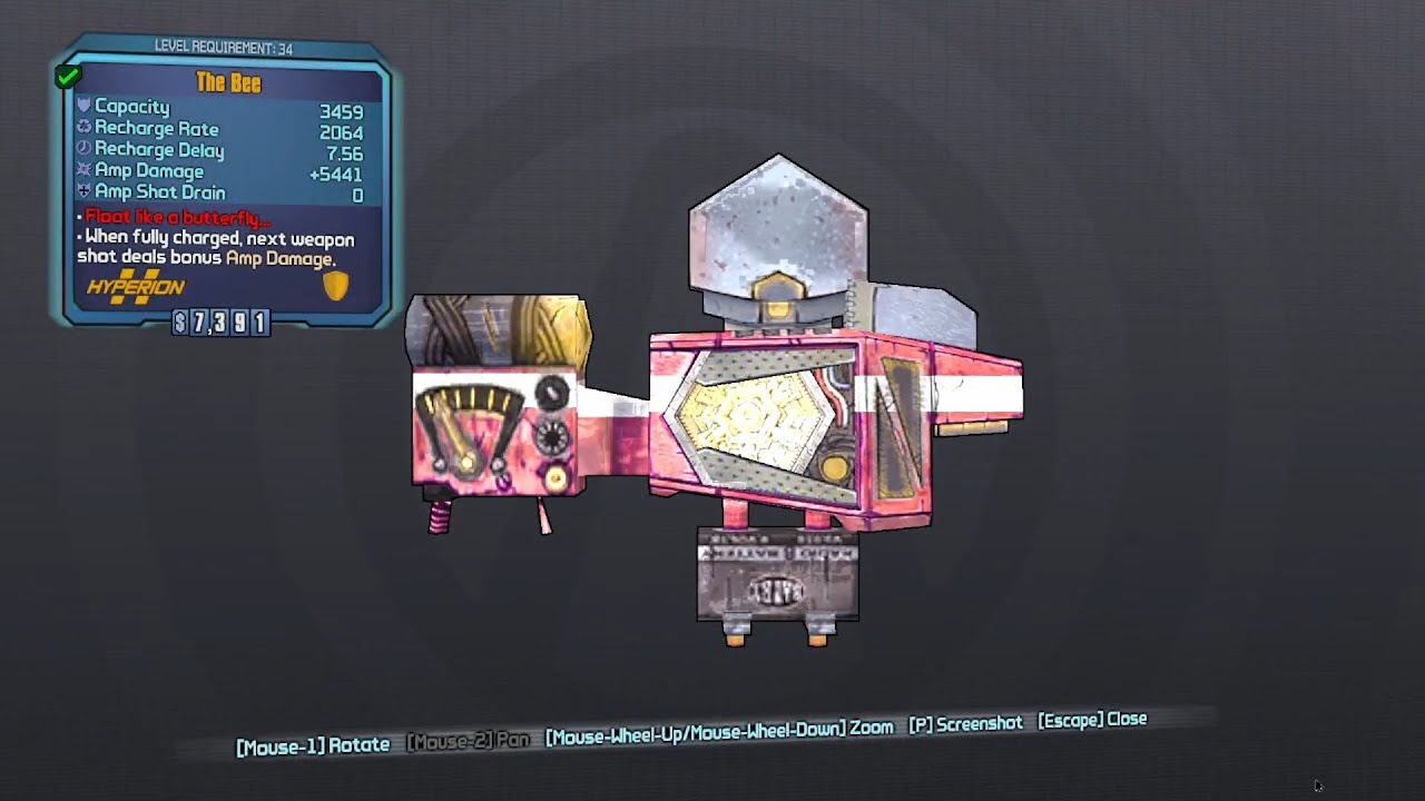 Borderlands 2 Shield of DEATH - The Bee