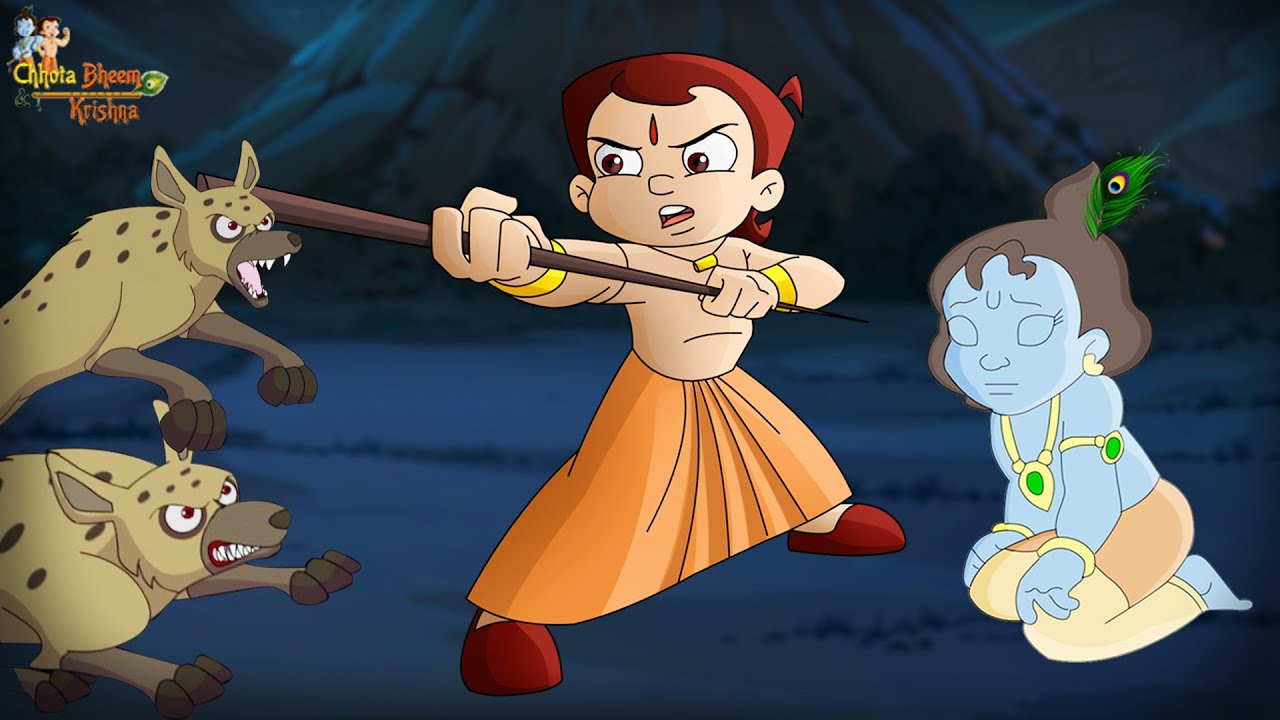 Chhota Bheem aur Krishna - The Epic Battle with Hyenas | मुसिबत में कृष्णा | Cartoons for Kids