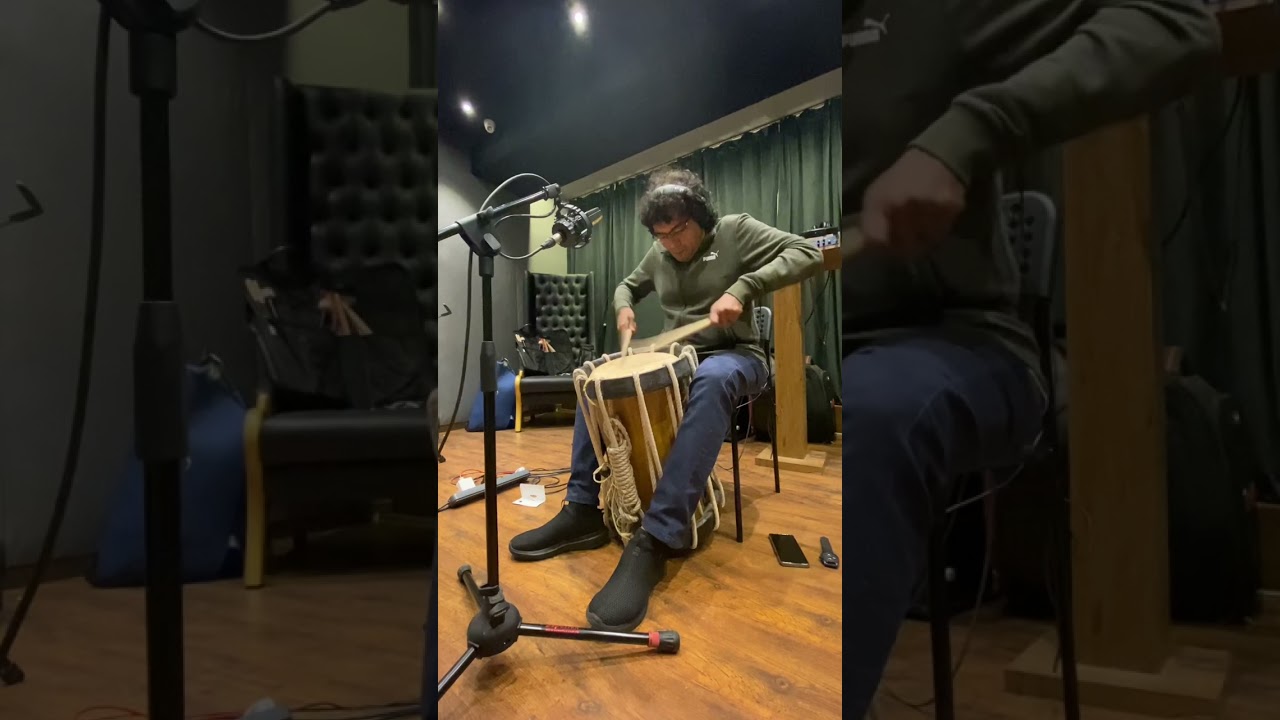 Playing the authentic percussion &ldquo;Chenda&rdquo; from Kerala, South India. Still trying to learn it.