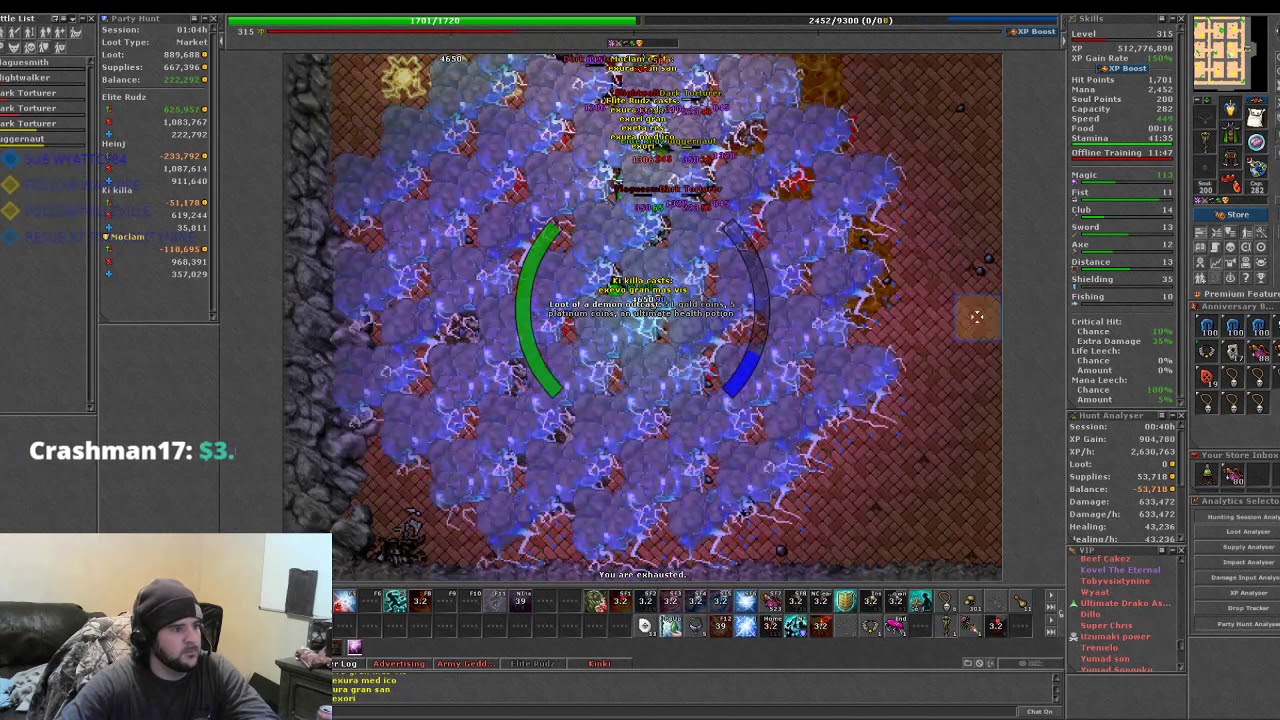 Tibia MS 300 Party Hunt Wintera