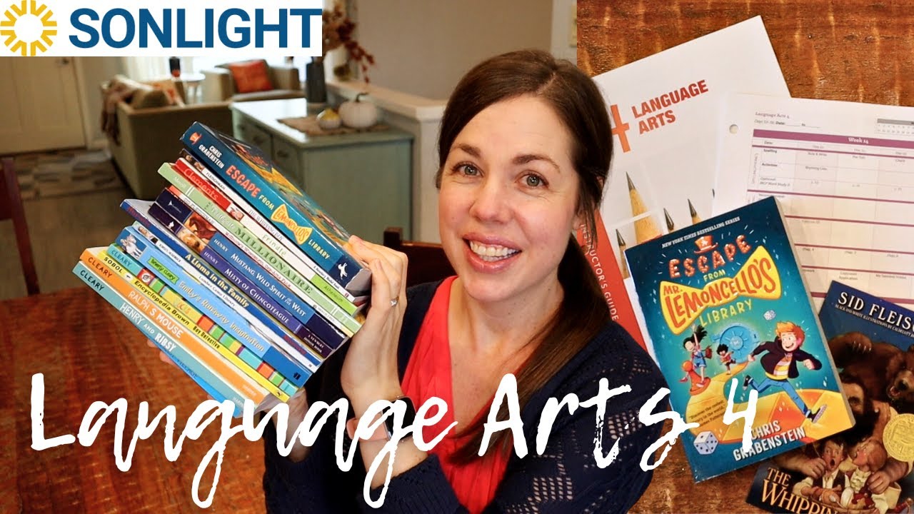 DETAILED Flip-Through of Sonlight Language Arts Level 4 Curriculum + all the READERS!!