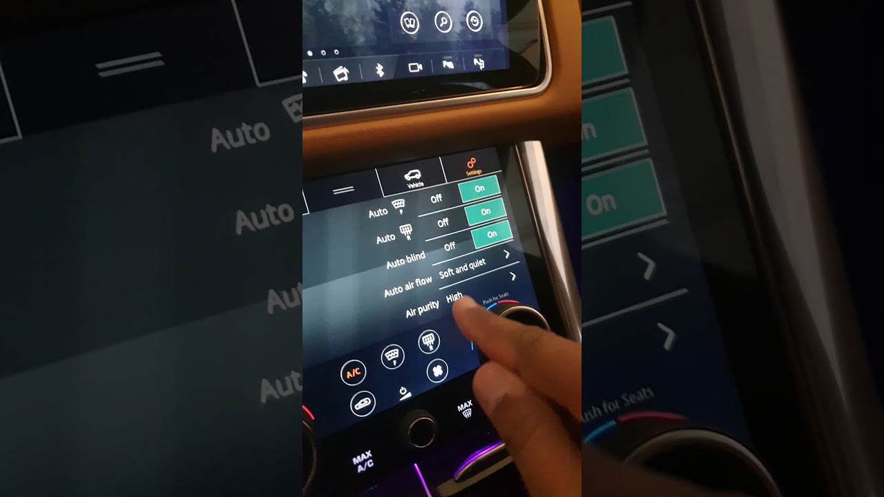Секретные настройки меню в Range Rover 