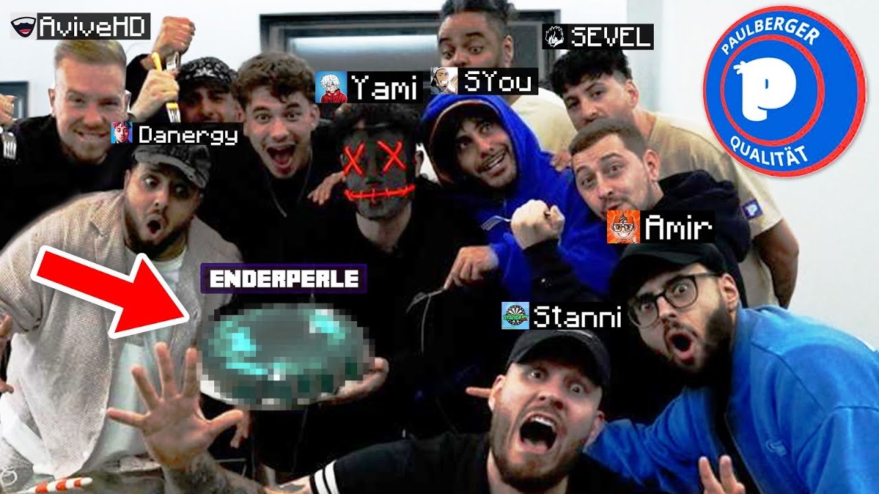 Ich KOCHE für 17 YOUTUBER eine ENDERPERLE in PAULBERGER VILLA 2.0!
