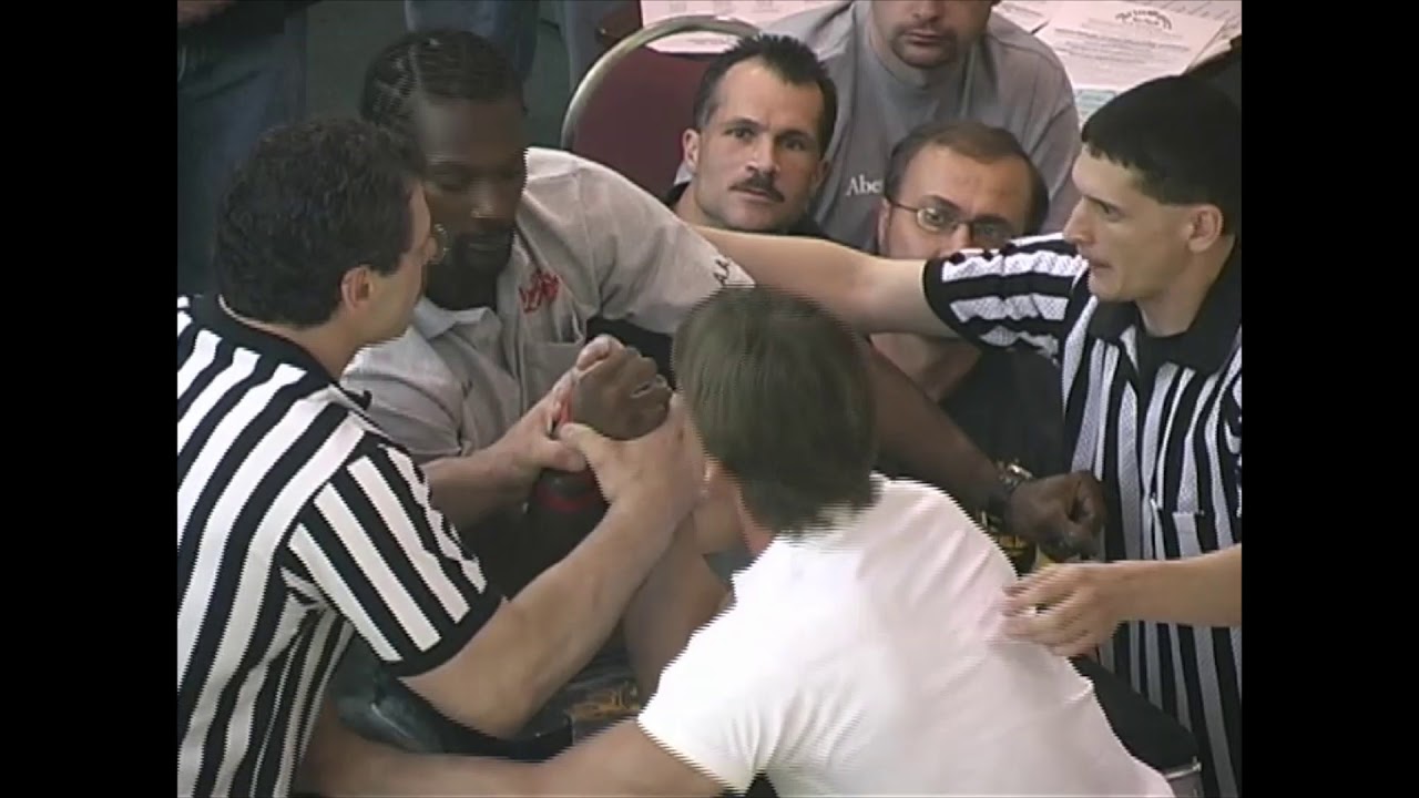 Armwrestling Tournament Match - Bill Sinks vs  Cobra Rhodes - Long and competitive match