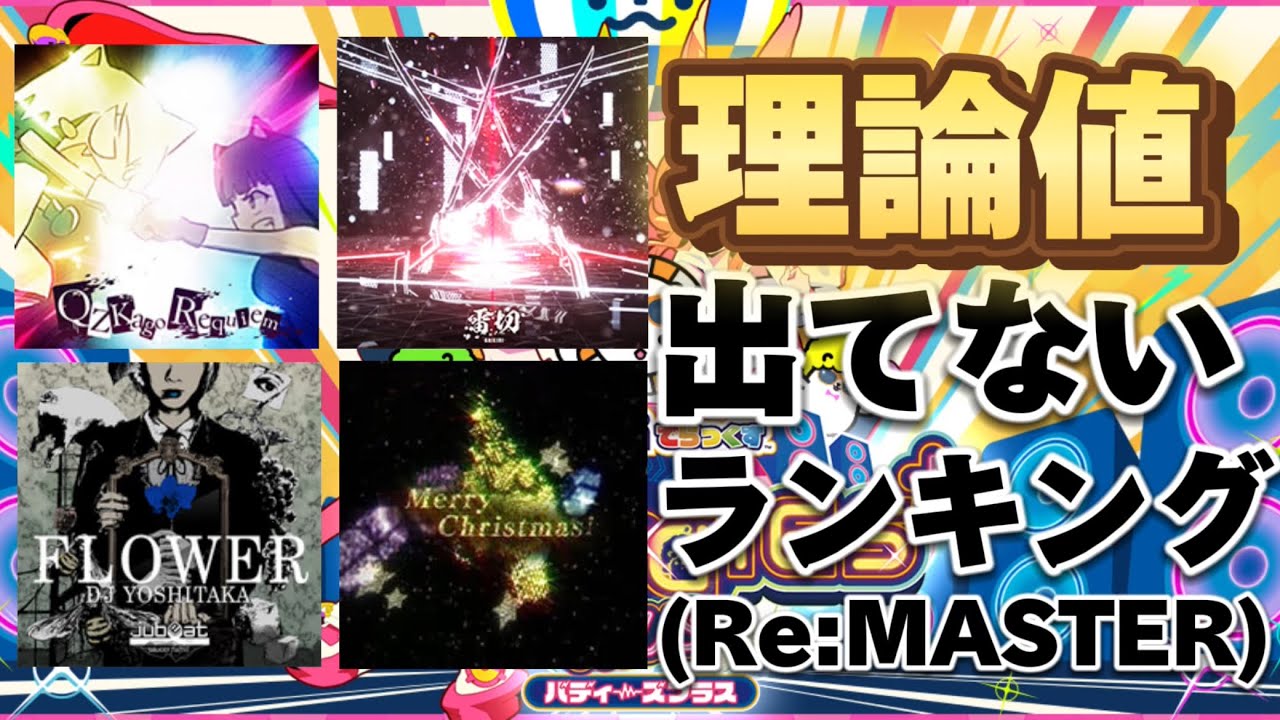 【maimai BUDDiES PLUS】 理論値達成者が少ない譜面ランキングTOP20！！ (Re:MASTER編)