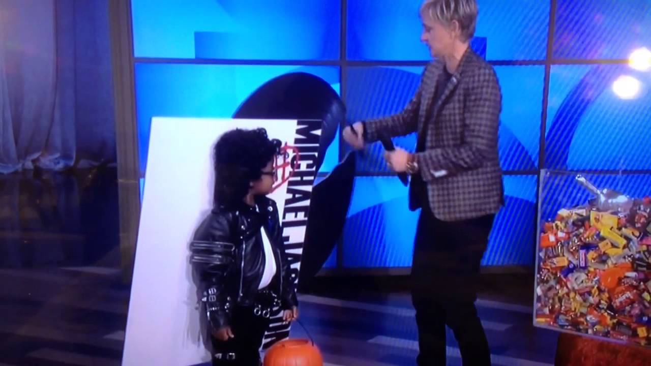 My Nephew Garvey Impersonating MJ on TV for Halloween