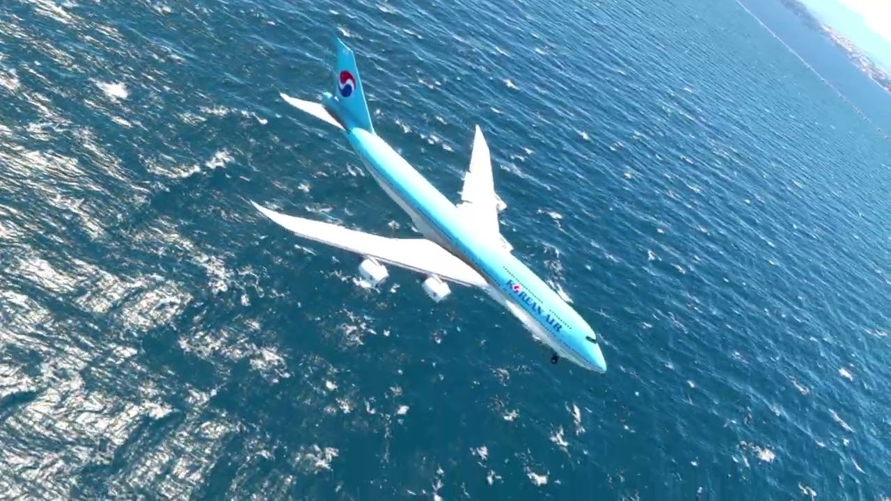 scary landing plane ;; small airport , game