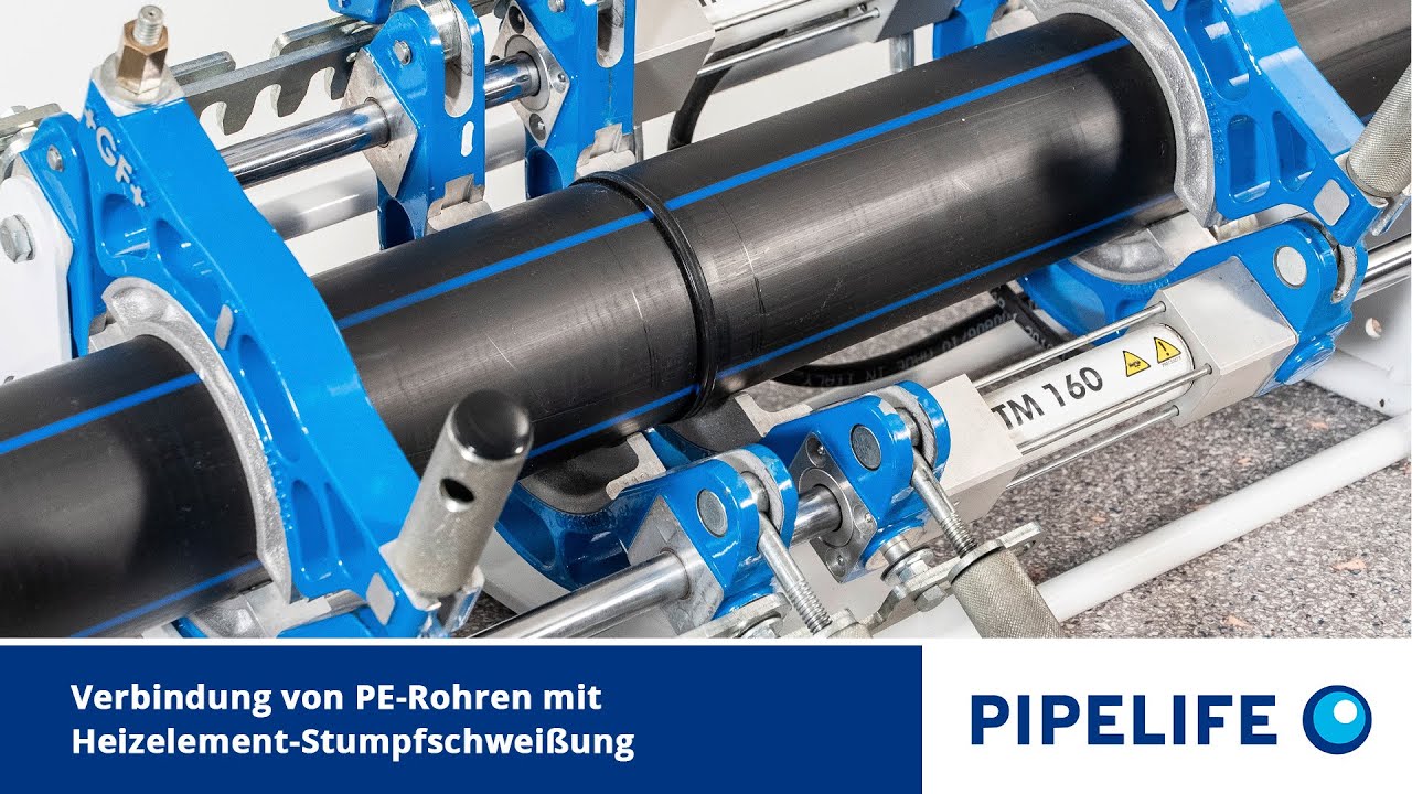 Verbindung von PE-Rohren mit Heizelement-Stumpfschweißung