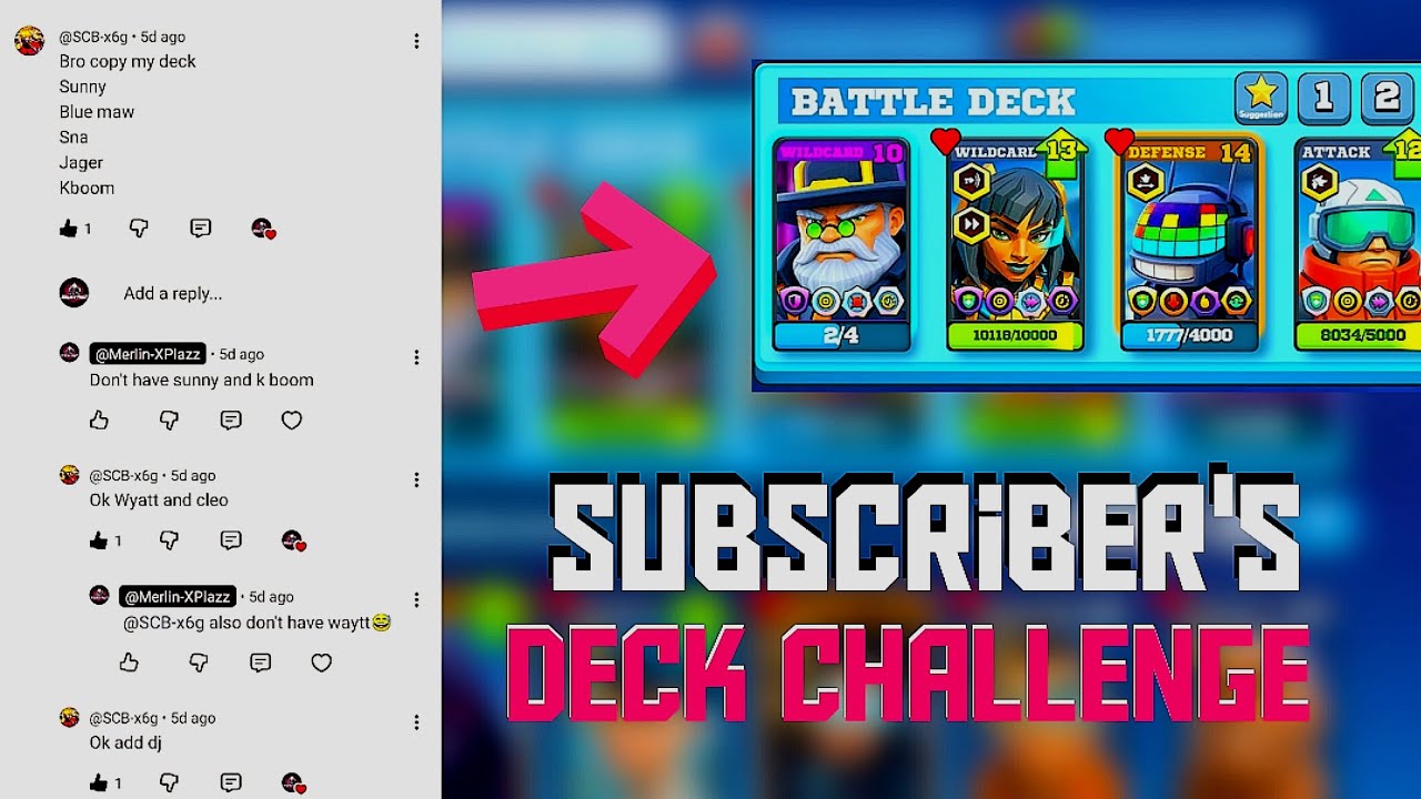 Subscriber's deck challenge 😜🔥🙌#gaming 