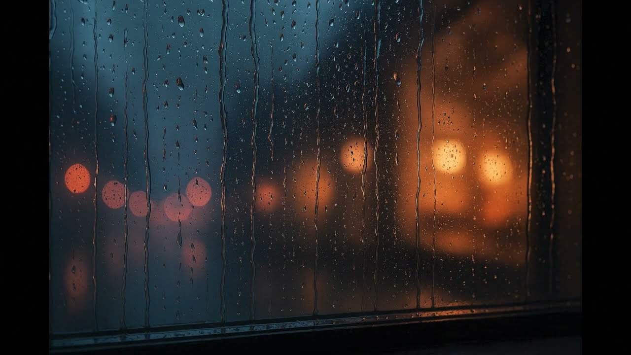 1 HOUR RAIN ON WINDOW 🌧️ City Lights + Heavy Rain (No Alarm)