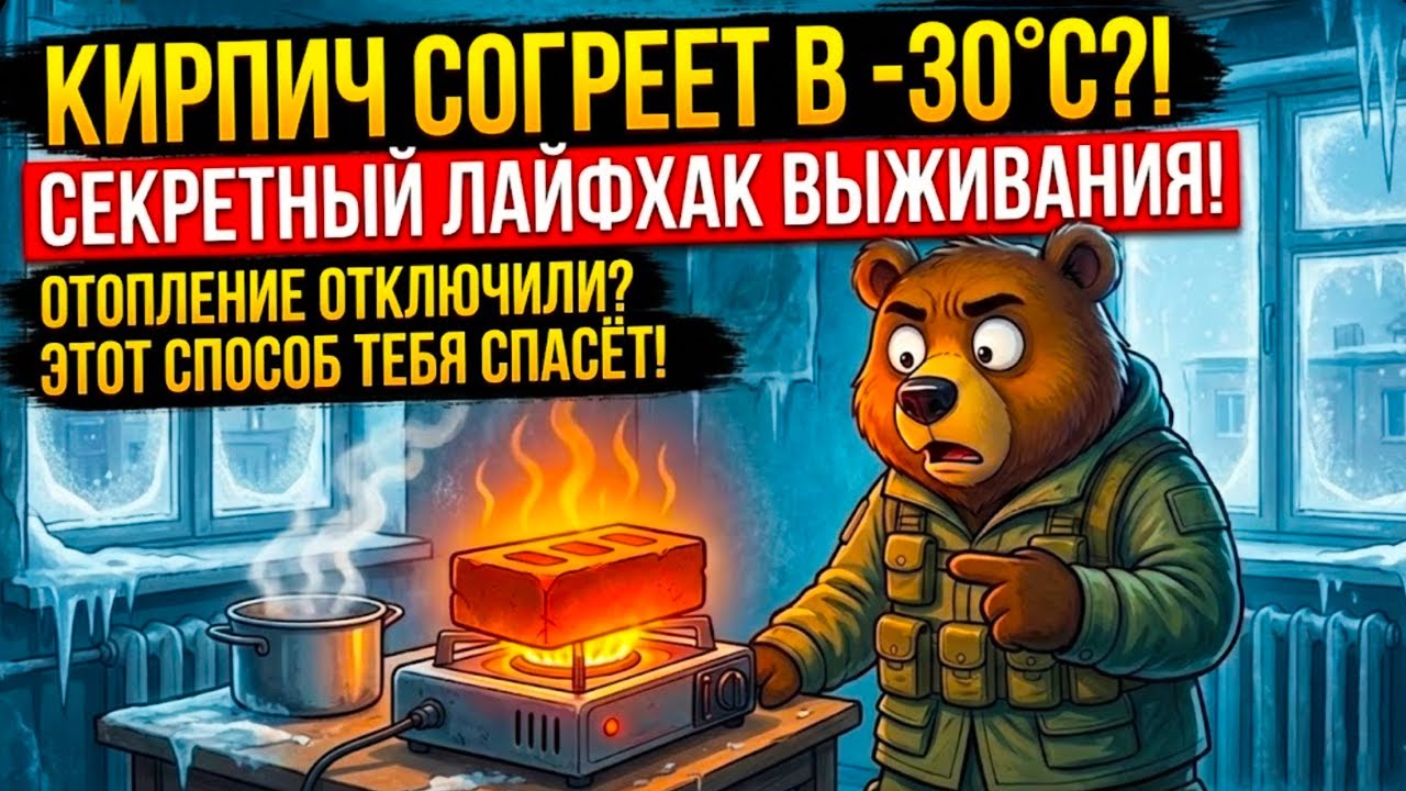 Не Замерзни Заживо! Как Согреть Квартиру... КИРПИЧОМ? Это Спасет Вам Жизнь!