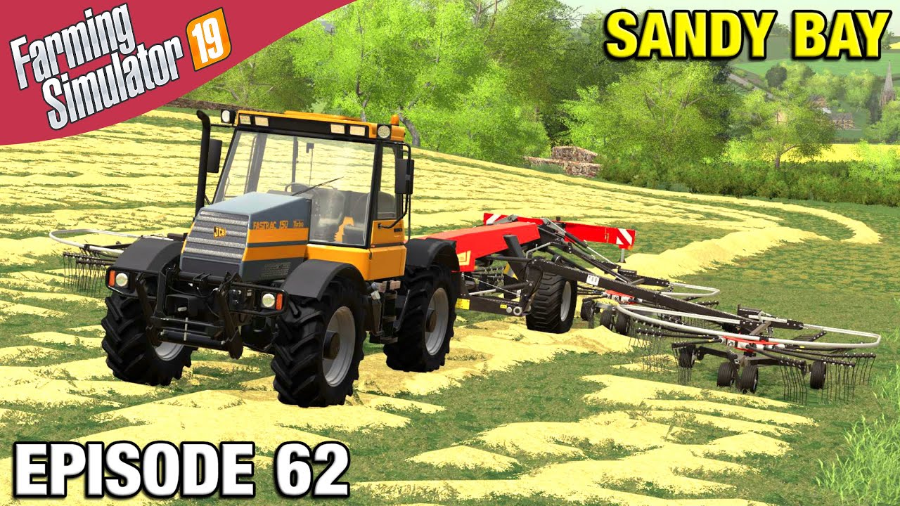 CLASSIC FASTRAC MAKING HAY Farming Simulator 19 Timelapse - Sandy Bay Seasons FS19 Ep 62