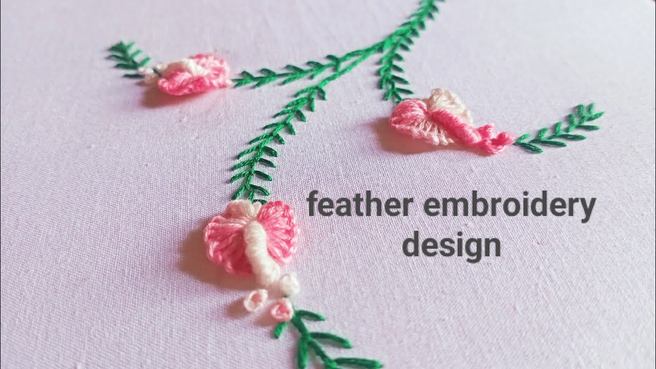 feather Stitch hand embroidery design New pattern Designs
